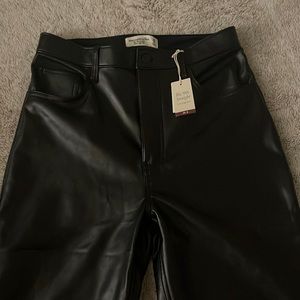 Brand new never worn Abercrombie leather pants